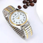 Couples Quartz Wristwatches with Flexible Stretch Bands - Simple Casual Design for Men and Women - Buzzastore