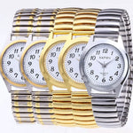 Couples Quartz Wristwatches with Flexible Stretch Bands - Simple Casual Design for Men and Women - Buzzastore