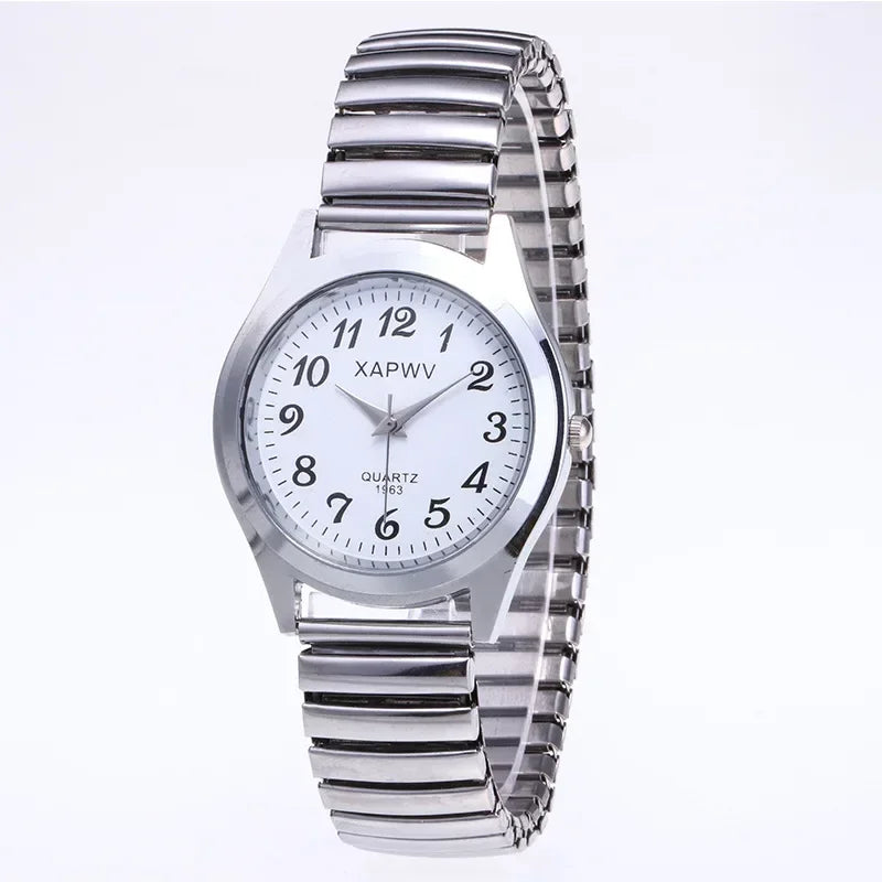 Couples Quartz Wristwatches with Flexible Stretch Bands - Simple Casual Design for Men and Women - Buzzastore