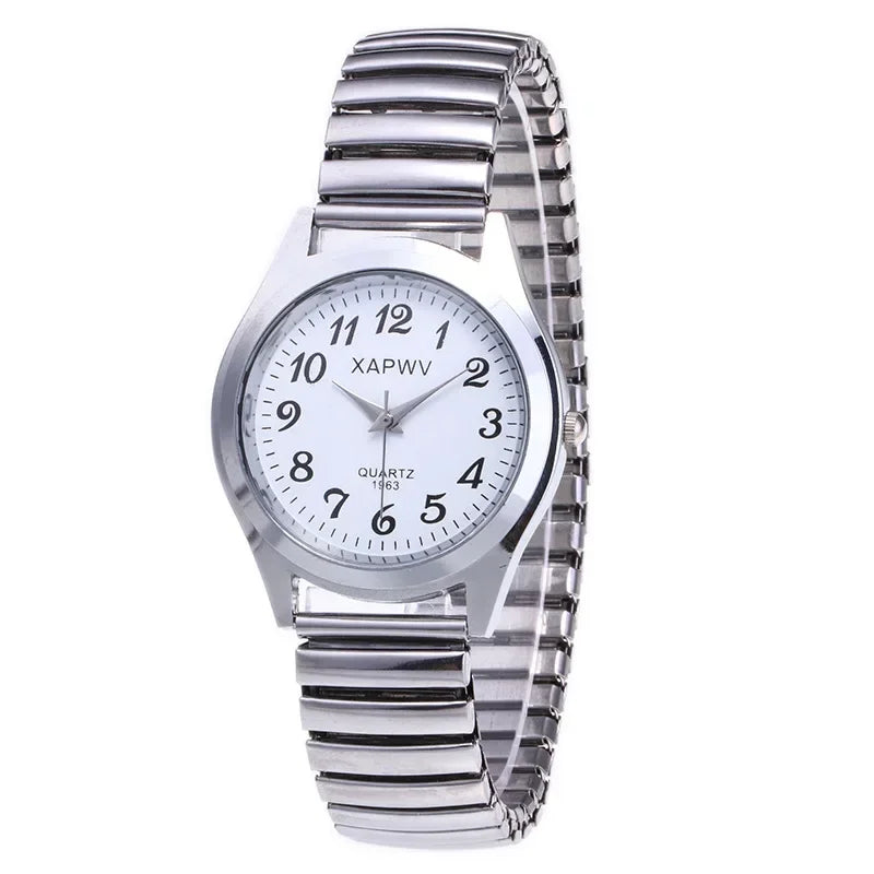 Couples Quartz Wristwatches with Flexible Stretch Bands - Simple Casual Design for Men and Women - Buzzastore