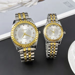 Couples Sun Patterned Quartz Business Watches with Alloy Steel Straps for Men and Women - Buzzastore