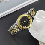 Couples Sun Patterned Quartz Business Watches with Alloy Steel Straps for Men and Women - Buzzastore