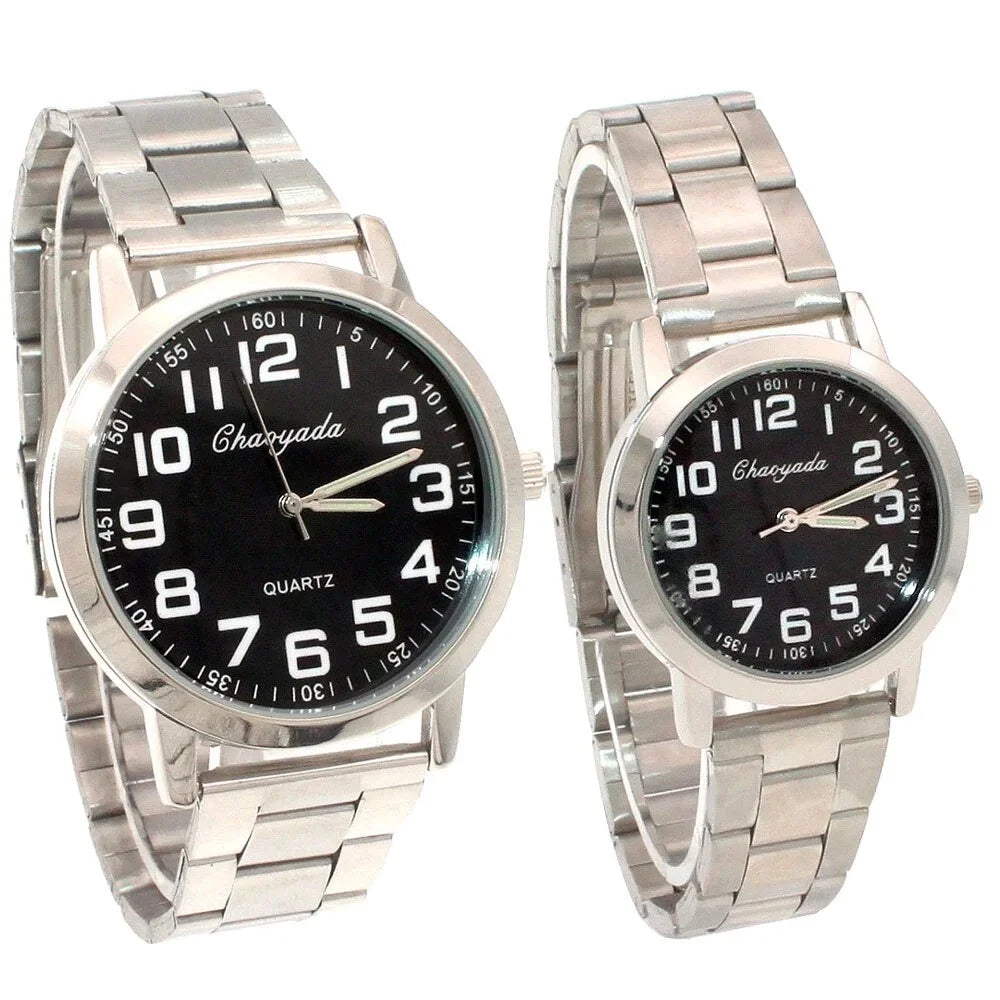 Waterproof Luxury Quartz Watch for Men Women - Stainless Steel Business Clock - Stylish Couple Timepieces - Buzzastore