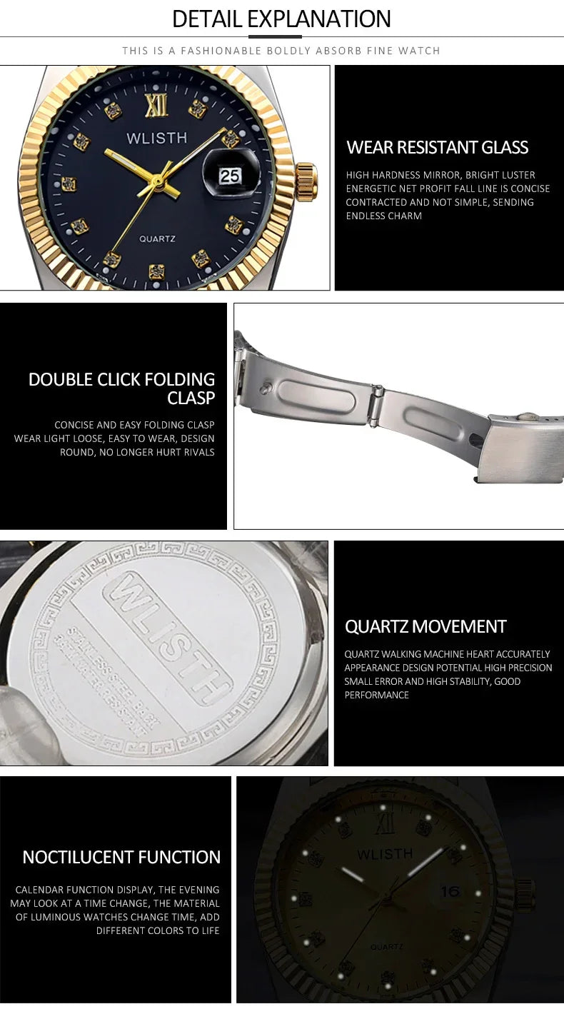 Waterproof Quartz Watch for Couples Stylish Mens and Womens Fashion Timepiece - Buzzastore