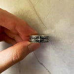 Silver Adjustable Retro Starry Night Art Ring for Men - Handmade Punk Gothic Jewelry Gift - Buzzastore