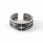 Silver Adjustable Retro Starry Night Art Ring for Men - Handmade Punk Gothic Jewelry Gift - Buzzastore
