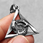 Freemasonry Eye of Light Stainless Steel Pendant Necklace for Men Women - Punk Fashion Jewelry Gift - Buzzastore