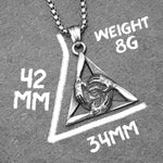 Freemasonry Eye of Light Stainless Steel Pendant Necklace for Men Women - Punk Fashion Jewelry Gift - Buzzastore