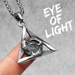 Freemasonry Eye of Light Stainless Steel Pendant Necklace for Men Women - Punk Fashion Jewelry Gift - Buzzastore