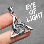 Freemasonry Eye of Light Stainless Steel Pendant Necklace for Men Women - Punk Fashion Jewelry Gift - Buzzastore