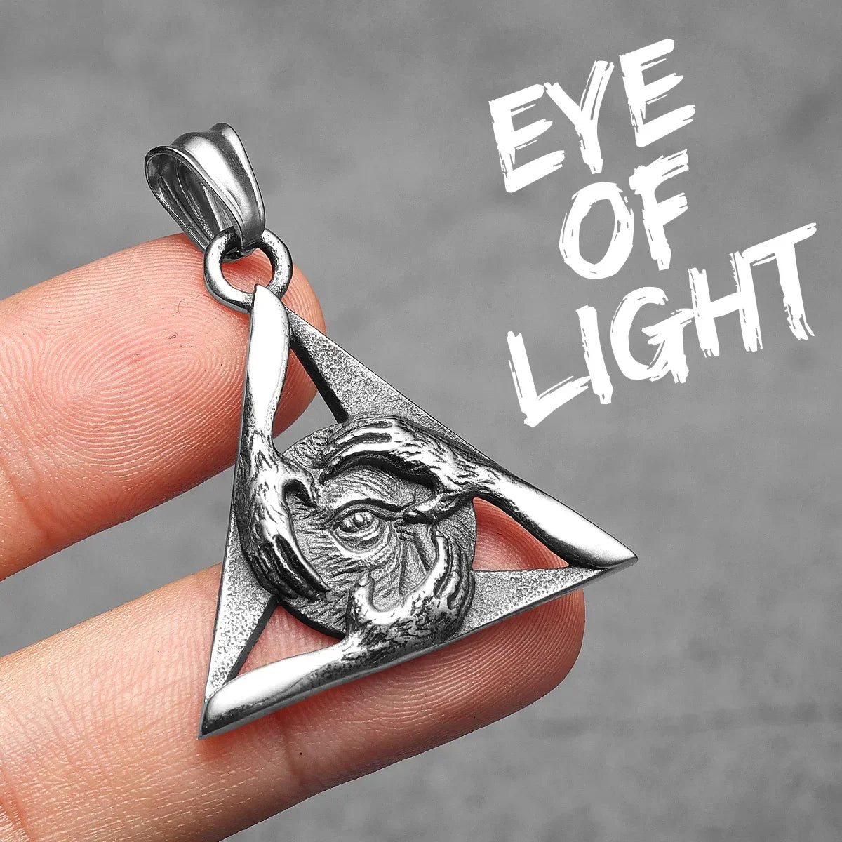 Freemasonry Eye of Light Stainless Steel Pendant Necklace for Men Women - Punk Fashion Jewelry Gift - Buzzastore