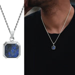 Vnox Mens Geometric Square Pendant Necklace - Modern Fashion Jewelry - Buzzastore