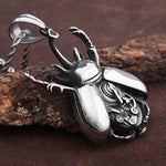 Punk Hip Hop Mechanical Insect Pendant Necklace for Men - Unique Stainless Steel Biker Jewelry - Buzzastore
