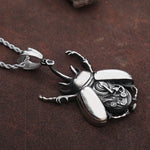 Punk Hip Hop Mechanical Insect Pendant Necklace for Men - Unique Stainless Steel Biker Jewelry - Buzzastore