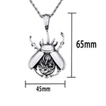 Punk Hip Hop Mechanical Insect Pendant Necklace for Men - Unique Stainless Steel Biker Jewelry - Buzzastore