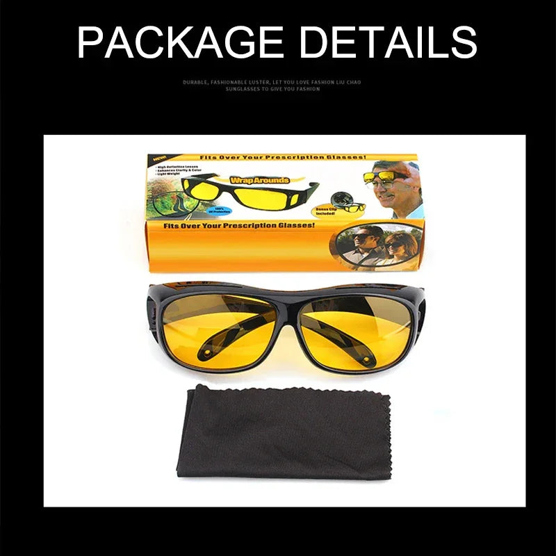 Night Vision Driving Goggles - Anti-Glare Sunglasses for Safe Car Travel - 2024 Edition - Buzzastore