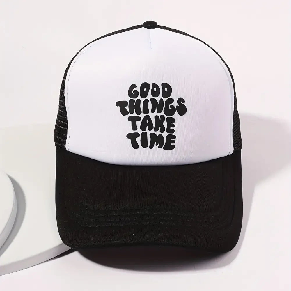 Printed Mesh Trucker Hat for Stylish Outdoor Adventures - Buzzastore