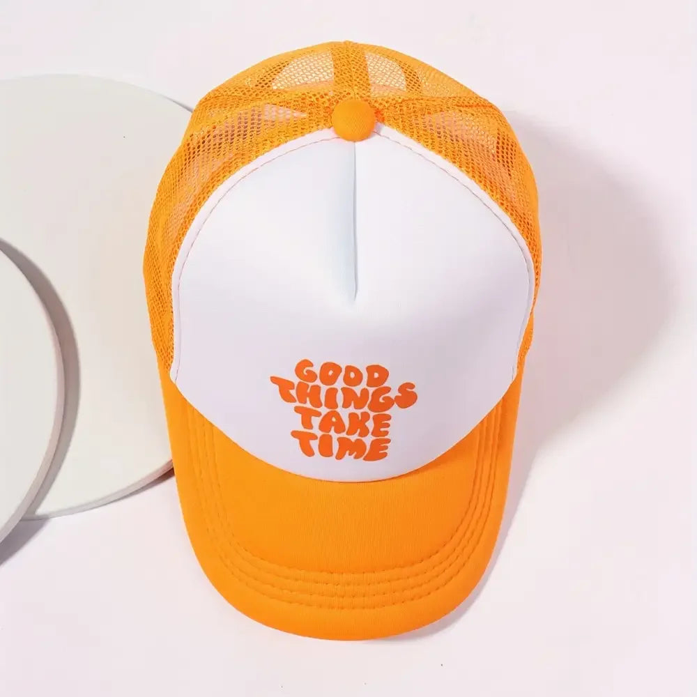 Printed Mesh Trucker Hat for Stylish Outdoor Adventures - Buzzastore