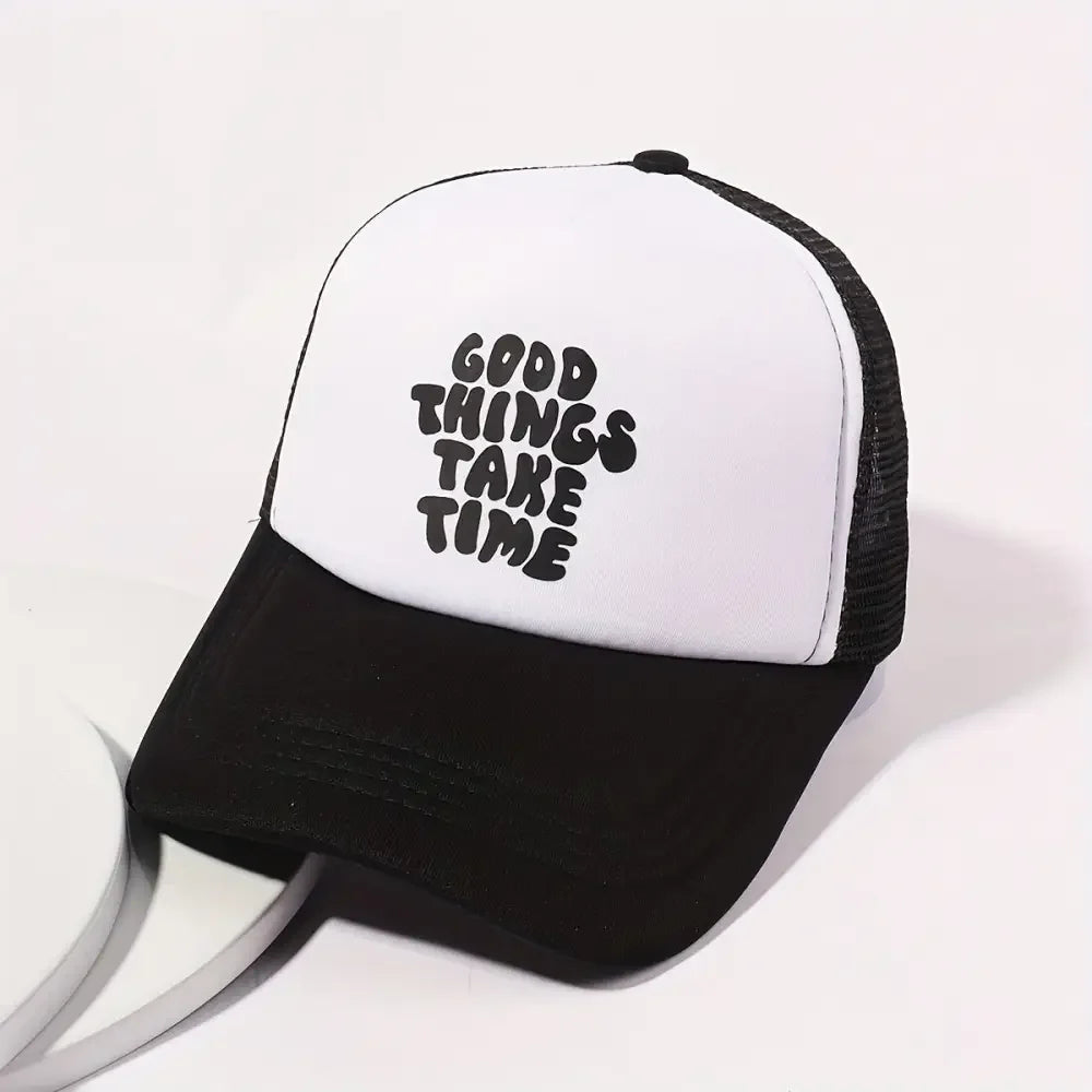 Printed Mesh Trucker Hat for Stylish Outdoor Adventures - Buzzastore