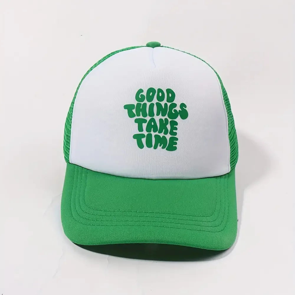 Printed Mesh Trucker Hat for Stylish Outdoor Adventures - Buzzastore