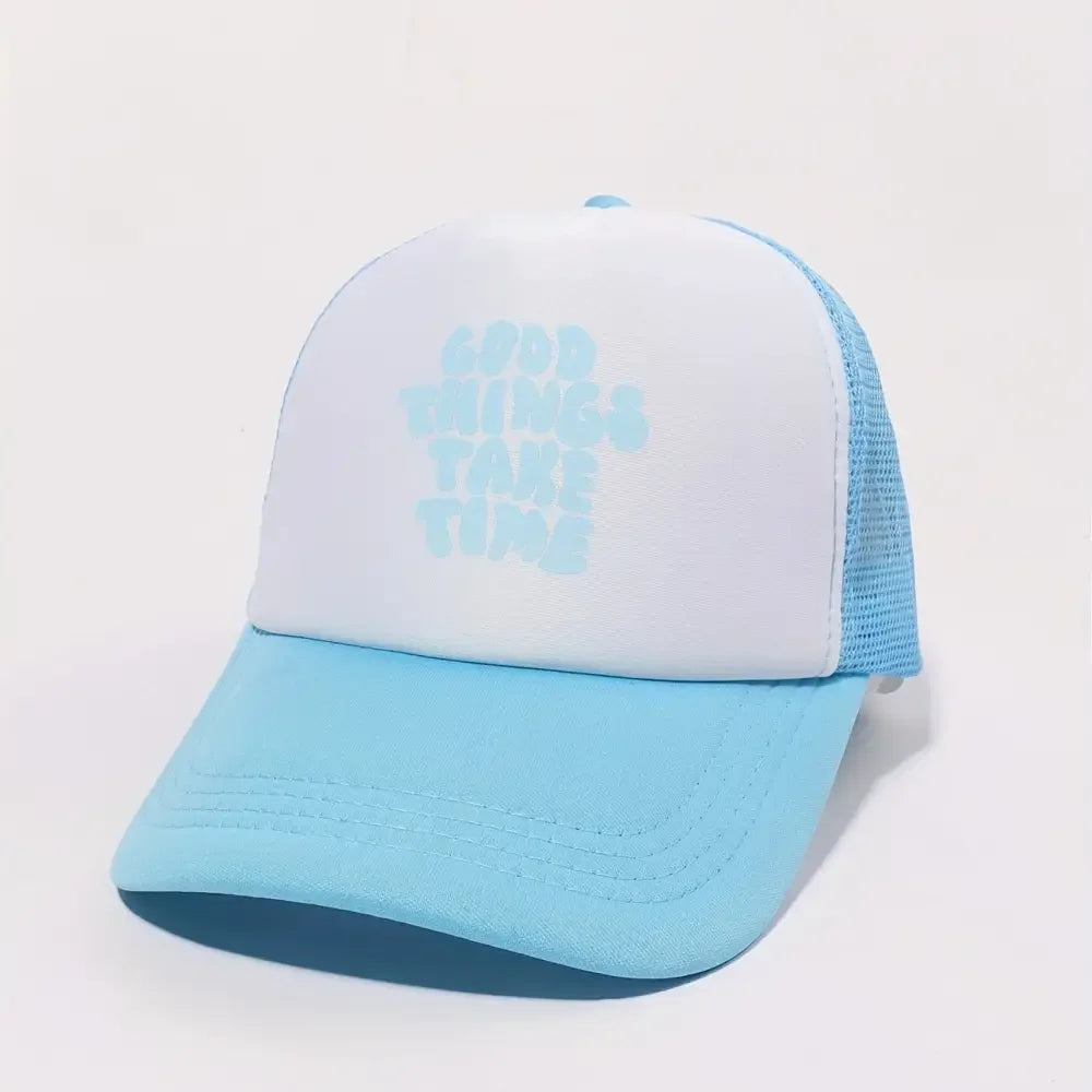 Printed Mesh Trucker Hat for Stylish Outdoor Adventures - Buzzastore