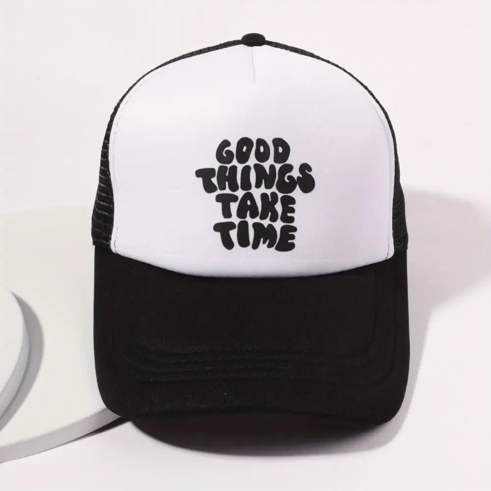 Printed Mesh Trucker Hat for Stylish Outdoor Adventures - Buzzastore