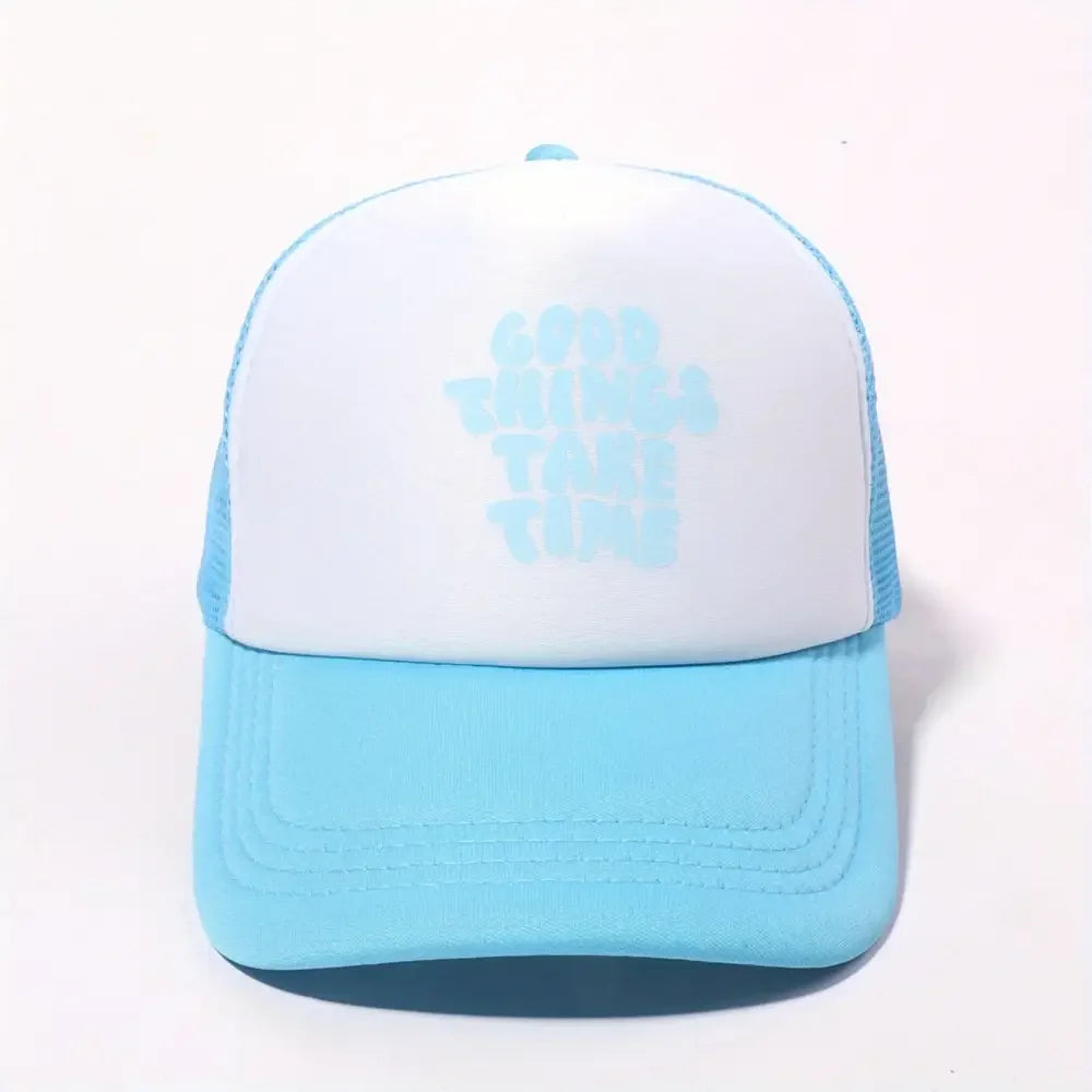 Printed Mesh Trucker Hat for Stylish Outdoor Adventures - Buzzastore