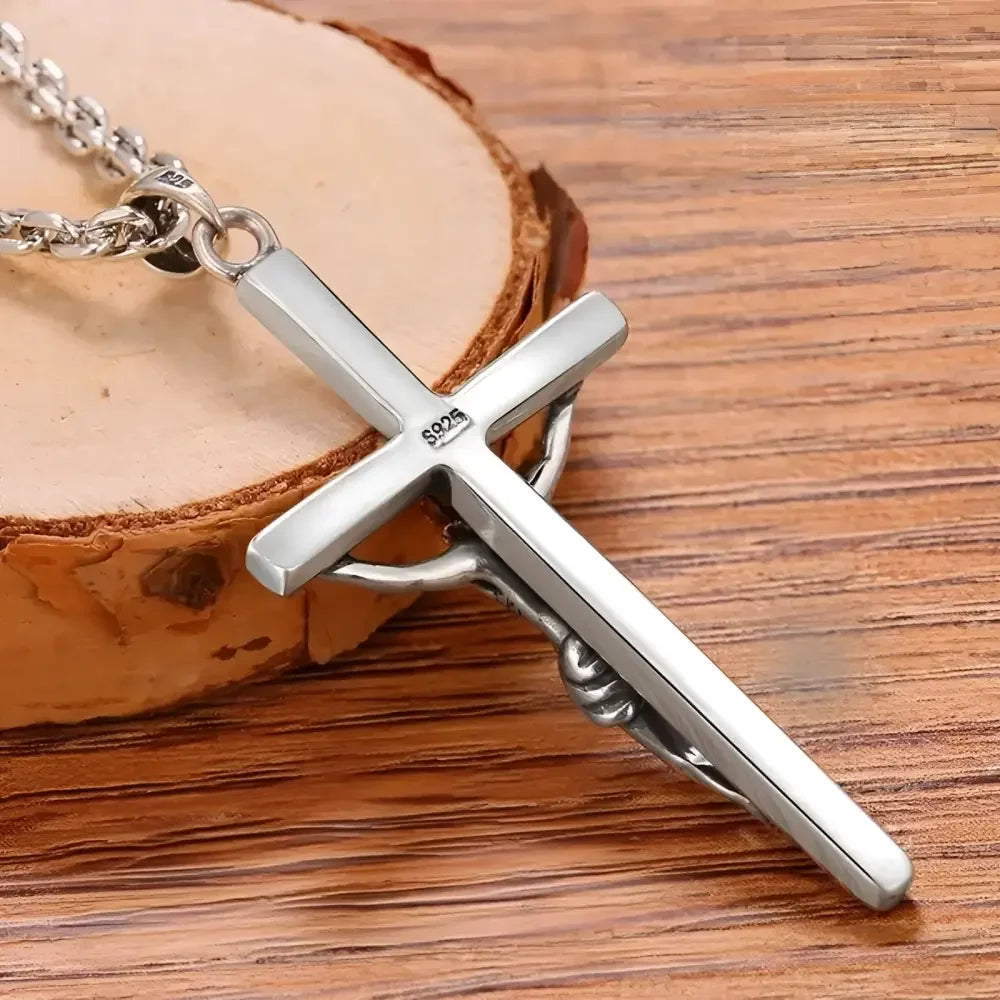 Sterling Silver Jesus Pendant Necklace - Faith-Inspired Jewelry for Men and Women - Buzzastore
