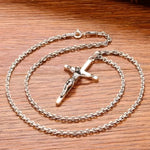 Sterling Silver Jesus Pendant Necklace - Faith-Inspired Jewelry for Men and Women - Buzzastore