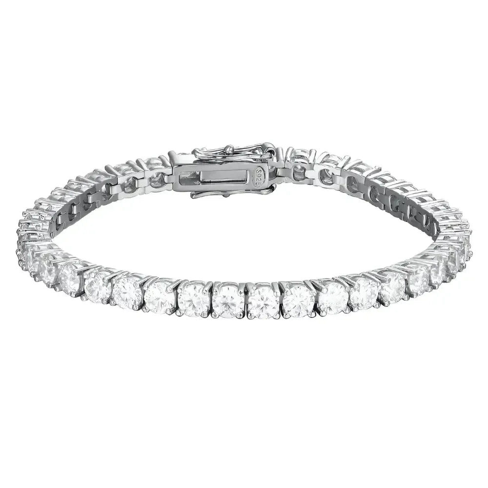 Moissanite Tennis Bracelet in Sterling Silver Elegant and Sparkling Jewelry Piece - Buzzastore
