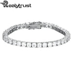 Moissanite Tennis Bracelet in Sterling Silver Elegant and Sparkling Jewelry Piece - Buzzastore