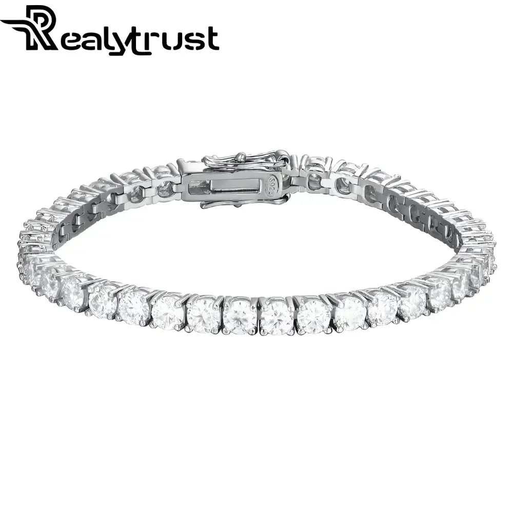 Moissanite Tennis Bracelet in Sterling Silver Elegant and Sparkling Jewelry Piece - Buzzastore