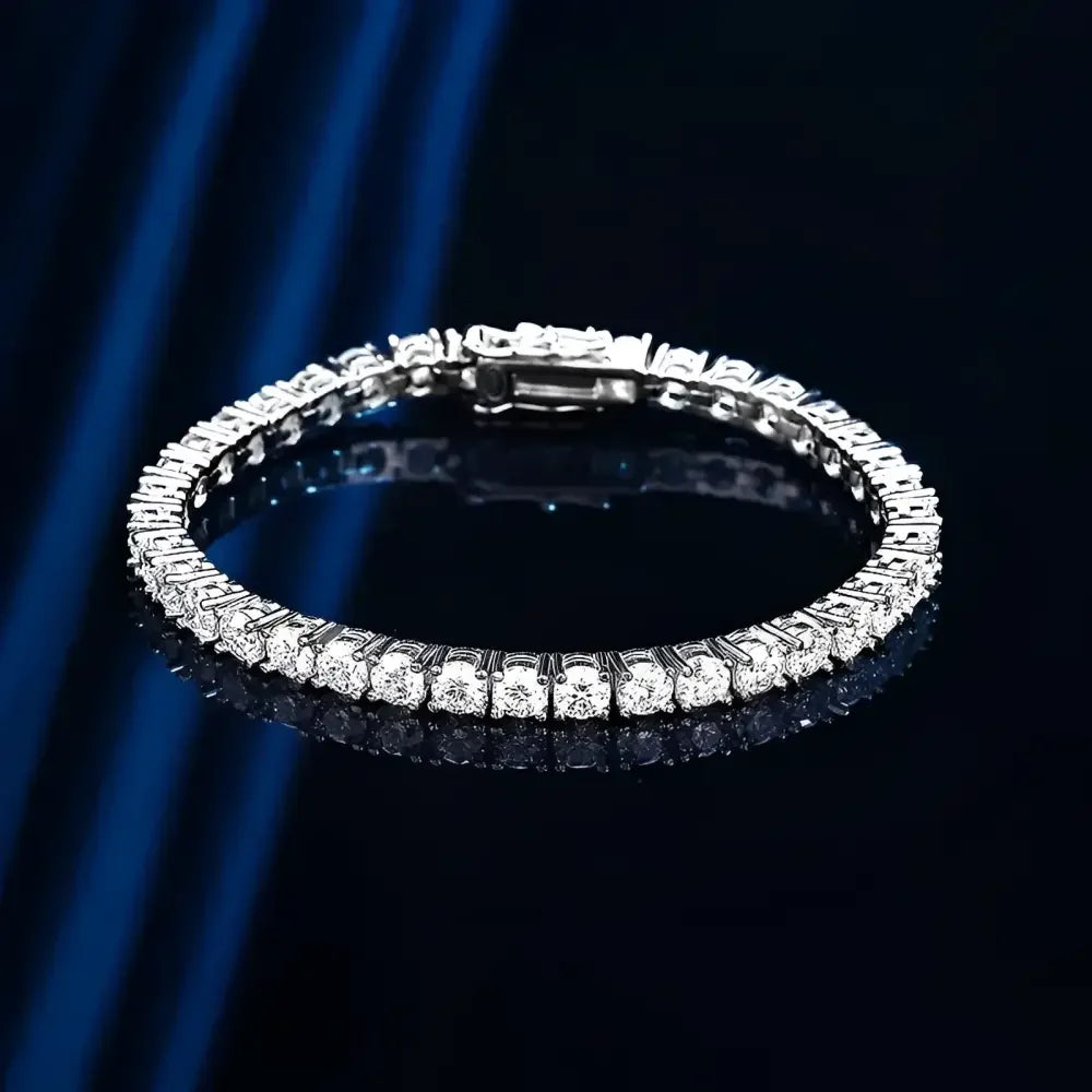 Moissanite Tennis Bracelet in Sterling Silver Elegant and Sparkling Jewelry Piece - Buzzastore