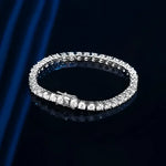 Moissanite Tennis Bracelet in Sterling Silver Elegant and Sparkling Jewelry Piece - Buzzastore