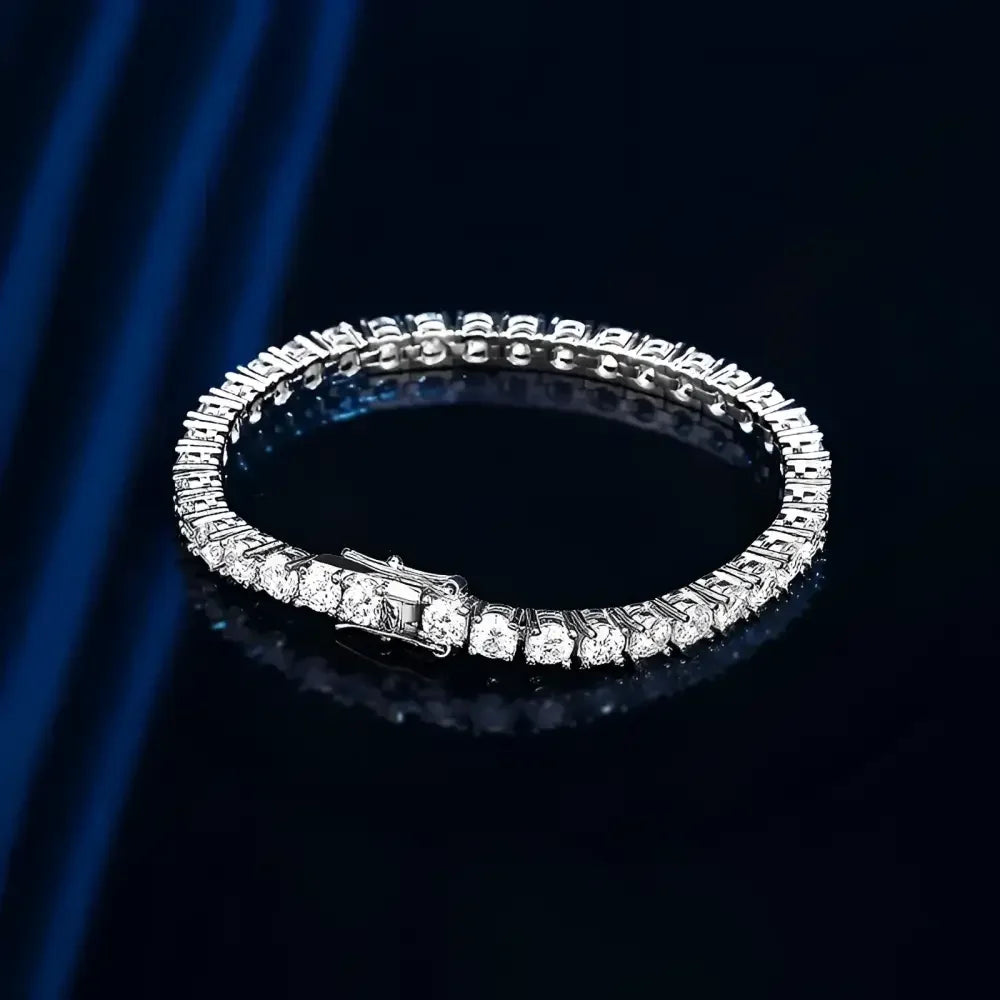 Moissanite Tennis Bracelet in Sterling Silver Elegant and Sparkling Jewelry Piece - Buzzastore