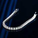 Moissanite Tennis Bracelet in Sterling Silver Elegant and Sparkling Jewelry Piece - Buzzastore
