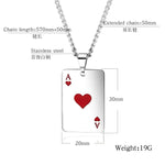 Ace of Spades Pendant Necklace for Men Women - Stylish Chain Accessory - Buzzastore