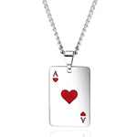 Ace of Spades Pendant Necklace for Men Women - Stylish Chain Accessory - Buzzastore