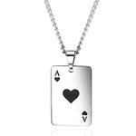 Ace of Spades Pendant Necklace for Men Women - Stylish Chain Accessory - Buzzastore
