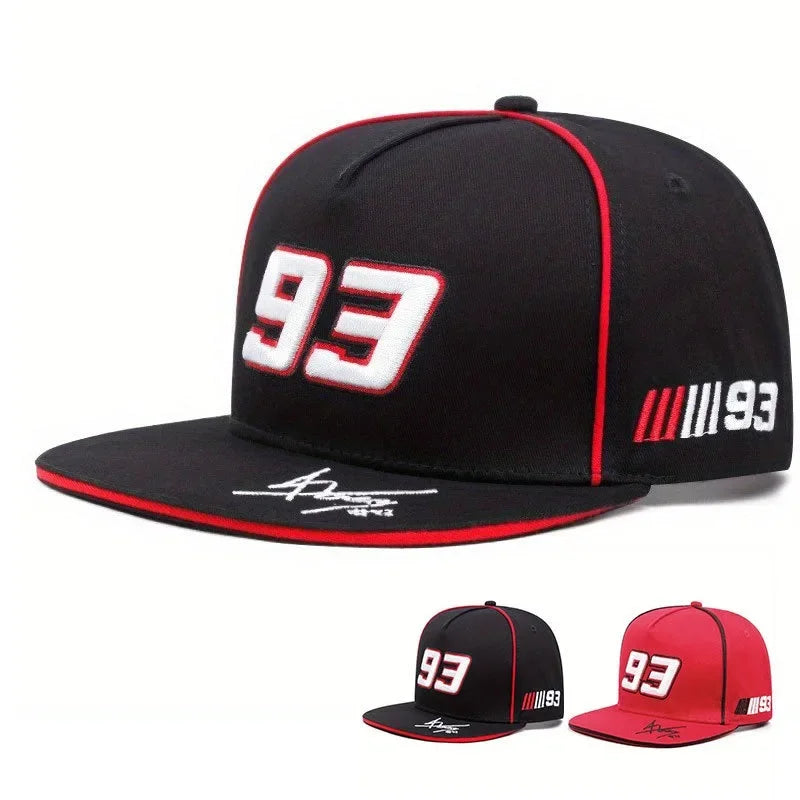 Flat Brimmed Hip-Hop Baseball Caps for Men Women Casual Street Style with 93 Embroidery - Buzzastore