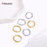 Gold Plated Brass Circle Hoop Earrings for Women - Simple Fashion Jewelry for Parties Gifts - Buzzastore