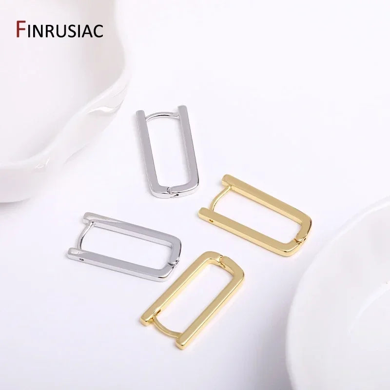 Gold Plated Brass Circle Hoop Earrings for Women - Simple Fashion Jewelry for Parties Gifts - Buzzastore