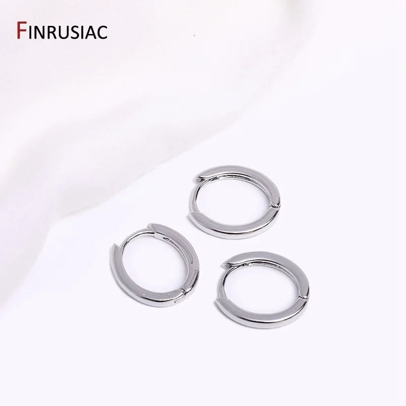 Gold Plated Brass Circle Hoop Earrings for Women - Simple Fashion Jewelry for Parties Gifts - Buzzastore