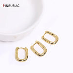Gold Plated Brass Circle Hoop Earrings for Women - Simple Fashion Jewelry for Parties Gifts - Buzzastore