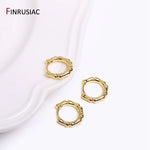 Gold Plated Brass Circle Hoop Earrings for Women - Simple Fashion Jewelry for Parties Gifts - Buzzastore
