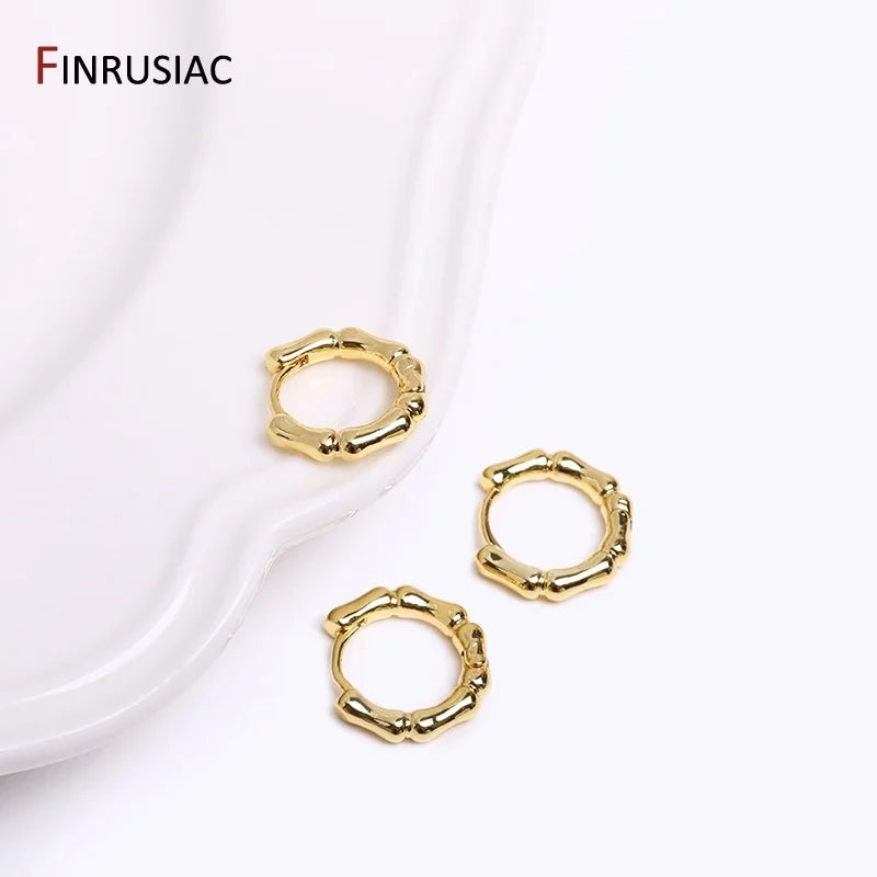 Gold Plated Brass Circle Hoop Earrings for Women - Simple Fashion Jewelry for Parties Gifts - Buzzastore