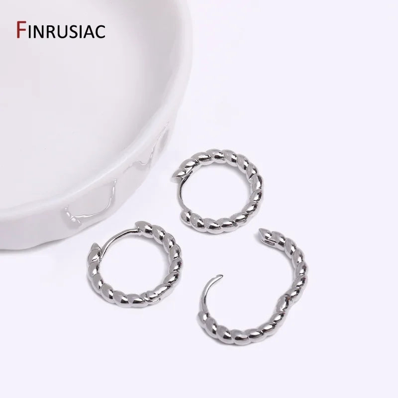 Gold Plated Brass Circle Hoop Earrings for Women - Simple Fashion Jewelry for Parties Gifts - Buzzastore