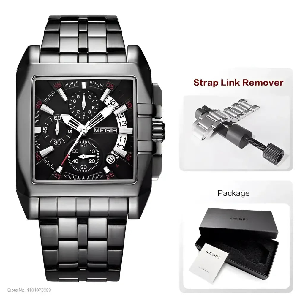 MEGIR Mens Business Quartz Watch - Elegant Timepiece for Professional Style - Buzzastore