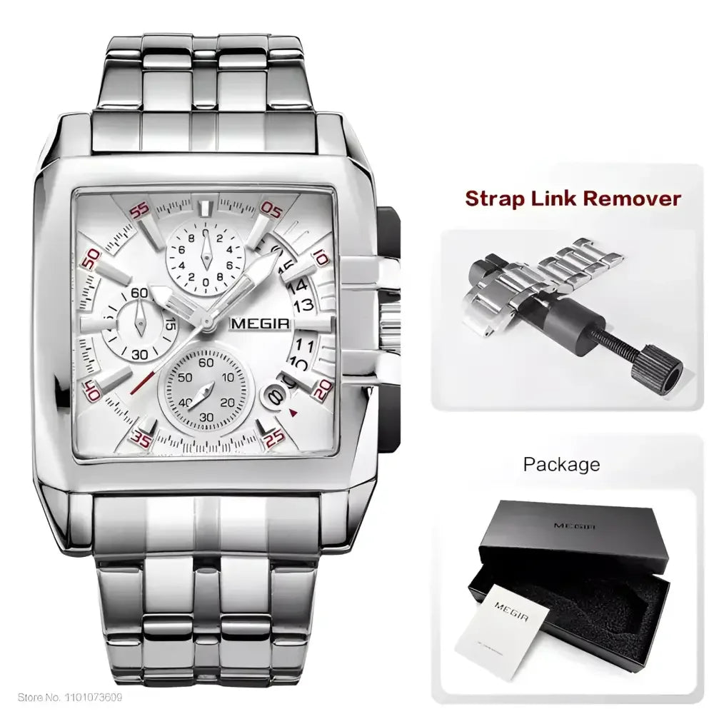 MEGIR Mens Business Quartz Watch - Elegant Timepiece for Professional Style - Buzzastore