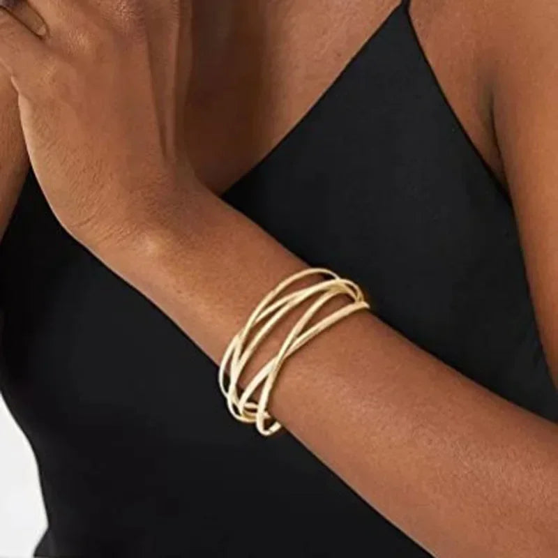 Luxury Rose Stainless Steel Bracelet for Women - Elegant Charm Bangle - Buzzastore